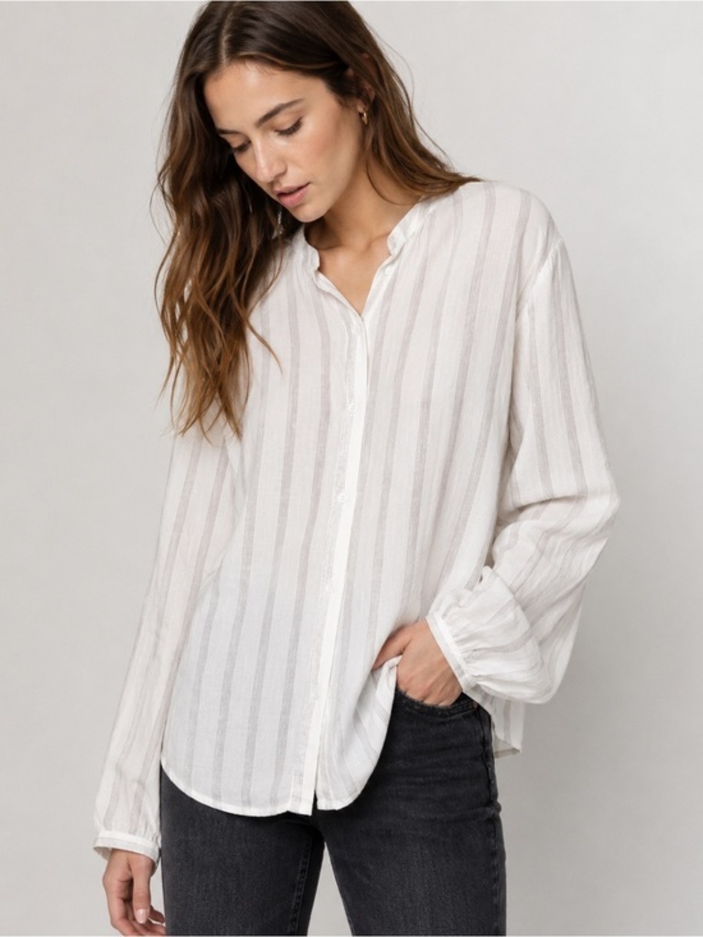 Rails Eloise striped button top